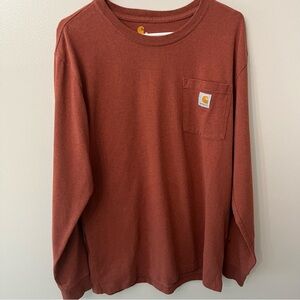 Carhartt Rust Long Sleeve Shirt Size Men's Medium